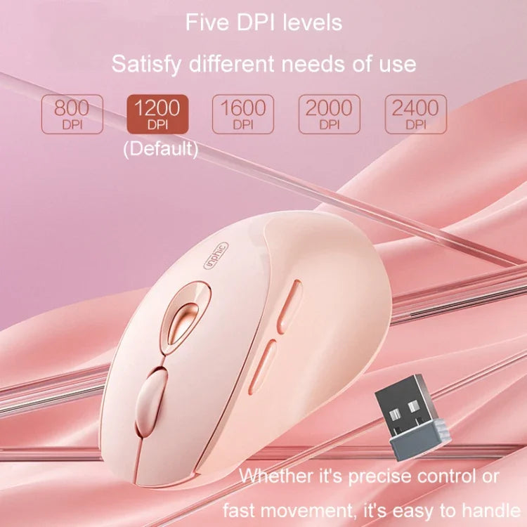 Inphic DR801 Souris Sans Fil 2.4G+Bluetooth 5.0/4.0 USB Tri-Mode Silencieuse Rechargeable pour Filles Bureau Maison Jeu