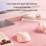 Inphic DR801 Souris Sans Fil 2.4G+Bluetooth 5.0/4.0 USB Tri-Mode Silencieuse Rechargeable pour Filles Bureau Maison Jeu