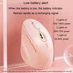 Inphic DR801 Souris Sans Fil 2.4G+Bluetooth 5.0/4.0 USB Tri-Mode Silencieuse Rechargeable pour Filles Bureau Maison Jeu