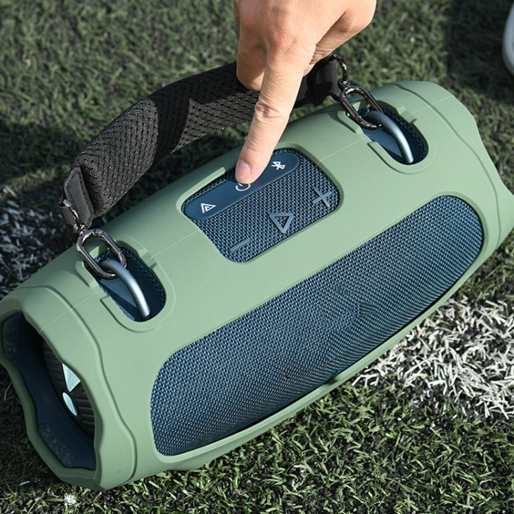 For JBL Xtreme 4 Speaker Silicone Case with Decompression Carrying Strap Portable Protective Shell, With Handle Black, With Handle Blue, With Handle Green