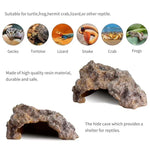 Cachette en forme de rochers simulés pour reptiles, bain de soleil tortue, S, M, L