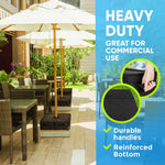 Parasol de patio sac de sable fixe housse imperméable en tissu Oxford, carré fendu