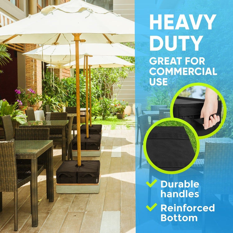 Parasol de patio sac de sable fixe housse imperméable en tissu Oxford, carré fendu