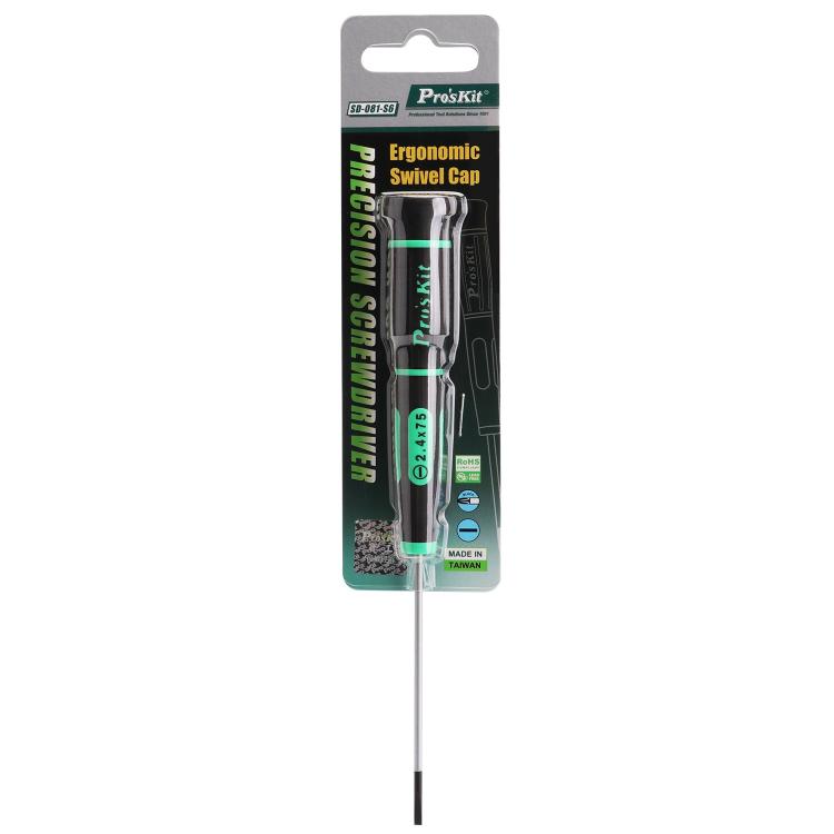 ProsKit SD-081-S7 Tournevis de précision fendu (3,0 x 100 mm) pour réparations électroniques quotidiennes