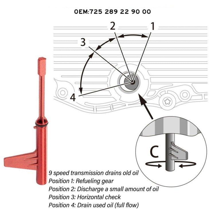 9-speed Oil Level Check Adjustment Gearbox Oil Change Tool