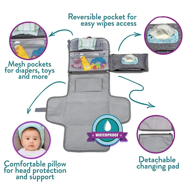 Sac de voiture multifonctionnel et imperméable pour langer les enfants