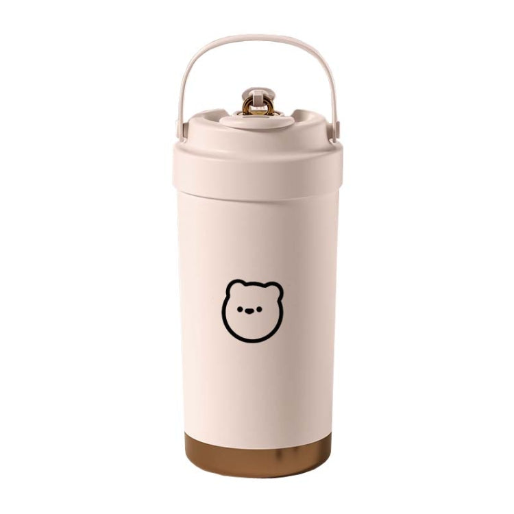 Tasse à café isotherme portable en acier inoxydable 316, double boisson, avec paille, 500 ml