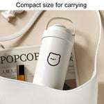 Tasse à café isotherme portable en acier inoxydable 316, double boisson, avec paille, 500 ml