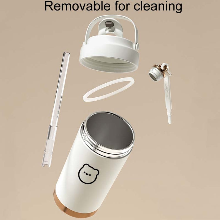Tasse à café isotherme portable en acier inoxydable 316, double boisson, avec paille, 500 ml