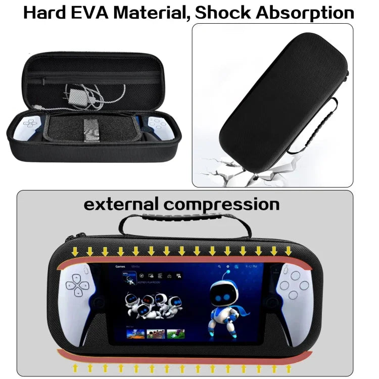 Sac de rangement étanche et antichoc en EVA pour consoles de jeux PS Portal
