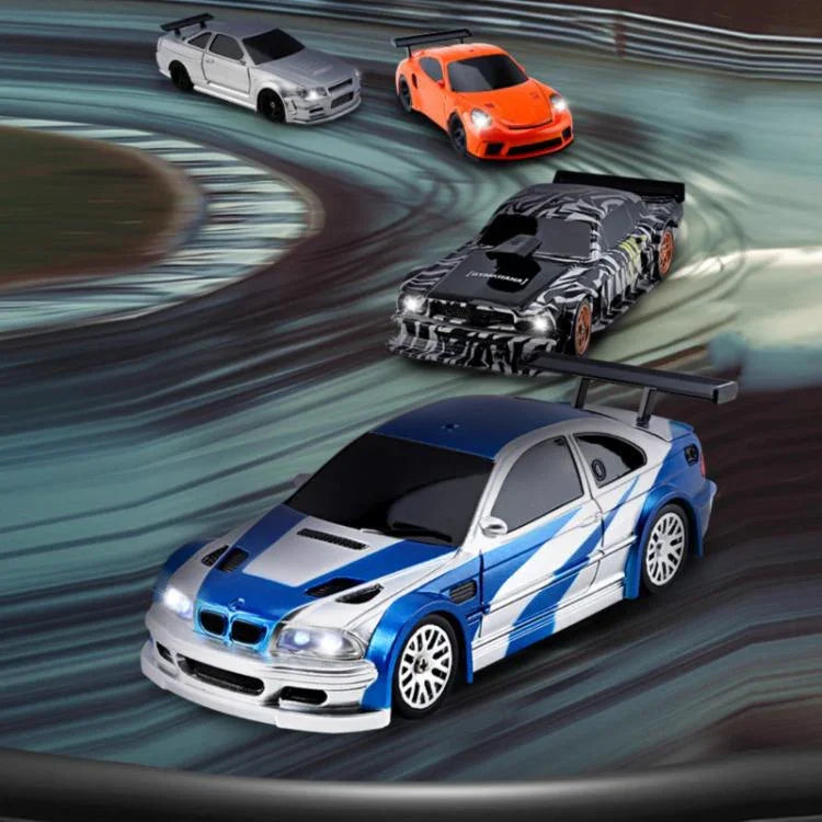 Voiture télécommandée de drift Mini 4x4 à l'échelle 1:43, 4301 Mustang noire, 4302 M3 bleue, 4303 911 orange, 4304 GTR argentée, 4301G Mustang noire avec gyroscope, 4302G M3 bleue avec gyroscope, 4303G 911 orange avec gyroscope                        ...