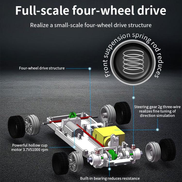 Voiture télécommandée de drift Mini 4x4 à l'échelle 1:43, 4301 Mustang noire, 4302 M3 bleue, 4303 911 orange, 4304 GTR argentée, 4301G Mustang noire avec gyroscope, 4302G M3 bleue avec gyroscope, 4303G 911 orange avec gyroscope                        ...