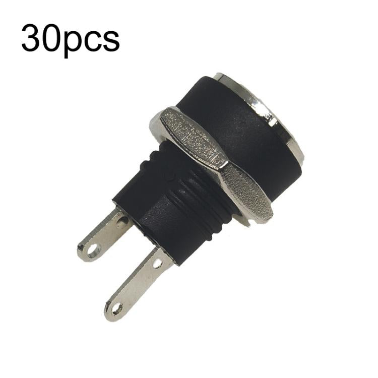 30 pcs prise d'alimentation femelle DC pour équipement électronique avec écrou, DC5.5x2.1MM, cuivre intégral DC5.5x2.1MM, DC5.5x2.5MM, DC3.5x1.3MM