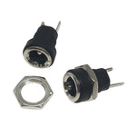 30 pcs prise d'alimentation femelle DC pour équipement électronique avec écrou, DC5.5x2.1MM, cuivre intégral DC5.5x2.1MM, DC5.5x2.5MM, DC3.5x1.3MM