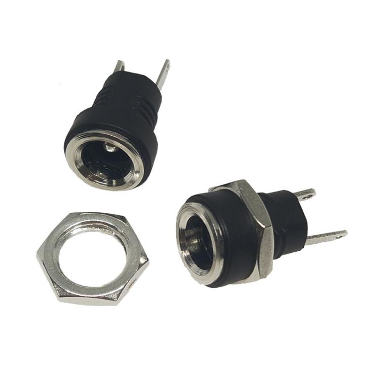30 pcs prise d'alimentation femelle DC pour équipement électronique avec écrou, DC5.5x2.1MM, cuivre intégral DC5.5x2.1MM, DC5.5x2.5MM, DC3.5x1.3MM