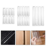 5 feuilles/paquet de bandes antichoc transparentes invisibles autocollantes pour armoires et coins de bureau, 35 x 10 mm, 63 x 10 mm, 150 x 15 mm