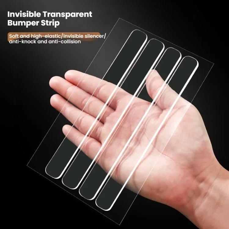 5 feuilles/paquet de bandes antichoc transparentes invisibles autocollantes pour armoires et coins de bureau, 35 x 10 mm, 63 x 10 mm, 150 x 15 mm