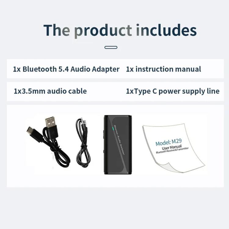 Récepteur isolateur audio Bluetooth 5.4 à masse commune, anti-interférence et réducteur de bruit, M29