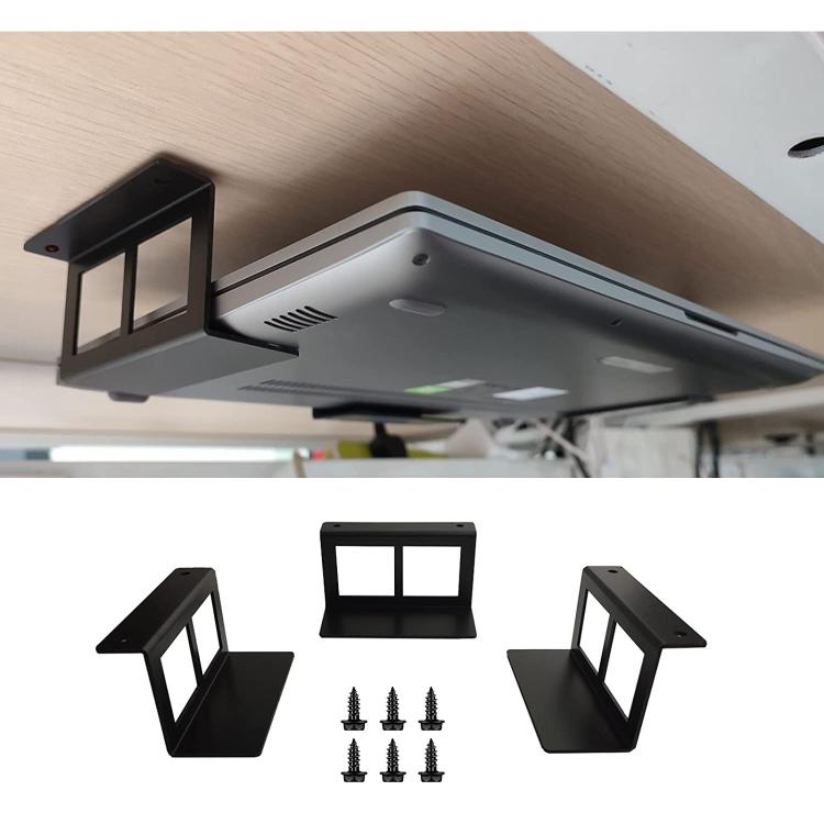 Support de rangement métallique invisible pour ordinateur portable, tablette et mini PC sous le bureau, 4,8 cm, 6,8 cm