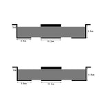 Support de rangement métallique invisible pour ordinateur portable, tablette et mini PC sous le bureau, 4,8 cm, 6,8 cm