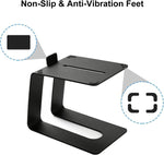 Support d'enceinte de bureau en métal avec amortissement des vibrations, incliné, pour moniteur de studio, ESL-004 Noir