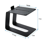Support d'enceinte de bureau en métal avec amortissement des vibrations, incliné, pour moniteur de studio, ESL-004 Noir