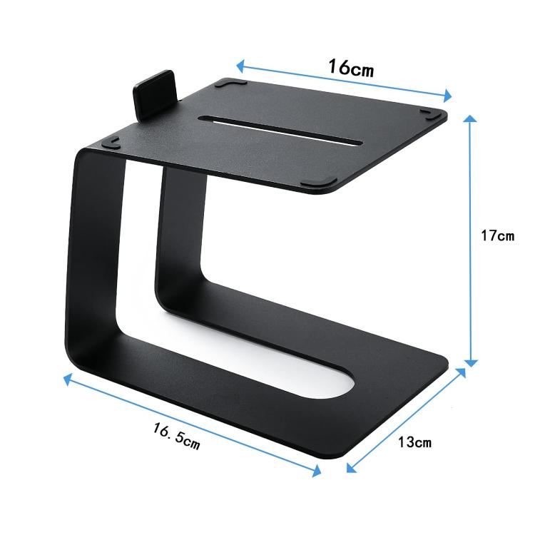 Support d'enceinte de bureau en métal avec amortissement des vibrations, incliné, pour moniteur de studio, ESL-004 Noir