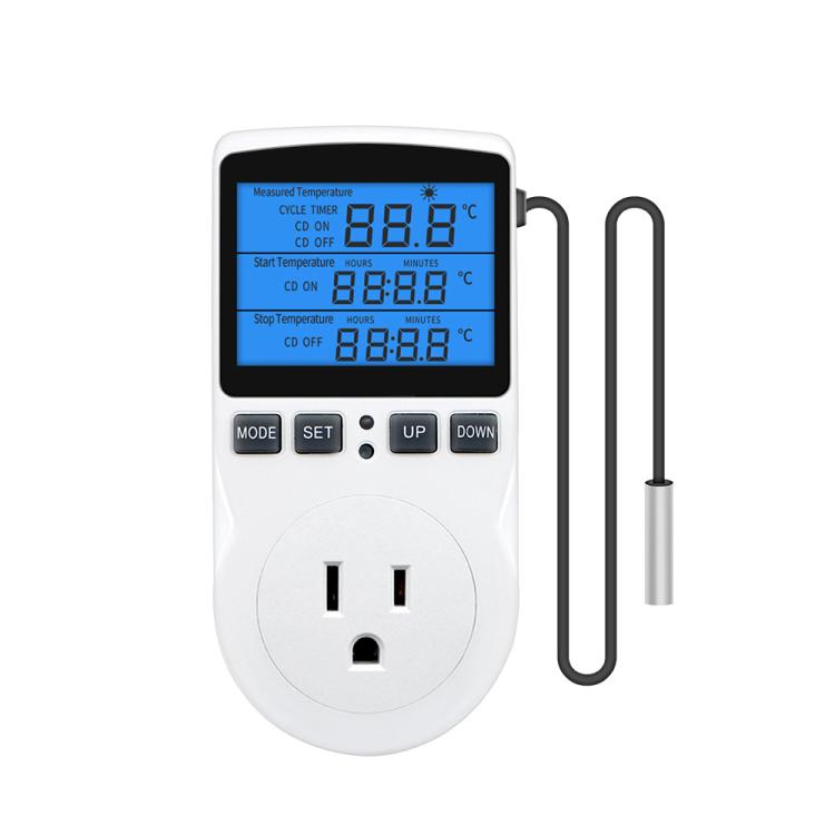 Thermostat numérique intelligent rétroéclairé avec minuterie, contrôle de température, prise US rétroéclairée, prise UK rétroéclairée, prise AU rétroéclairée