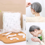 150 pièces / paquet bonnet de douche jetable, imperméable, transparent, 23,5 cm, PE