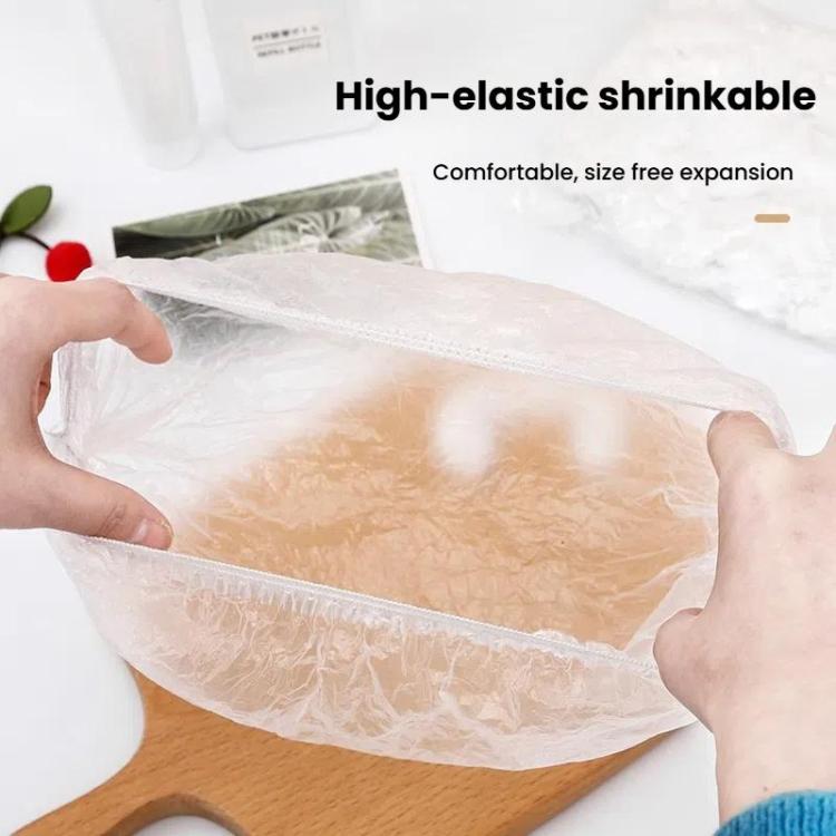 150 pièces / paquet bonnet de douche jetable, imperméable, transparent, 23,5 cm, PE