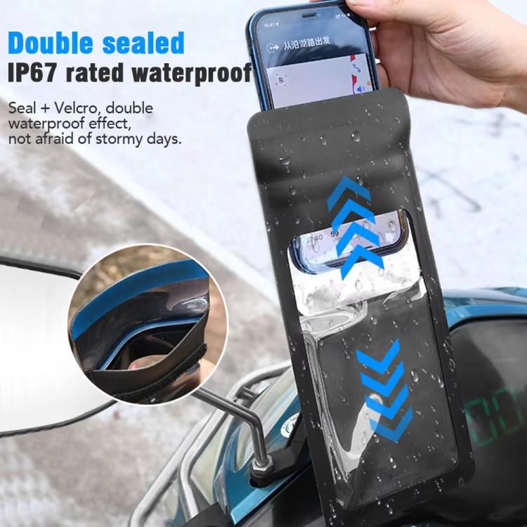 Sac étanche pour téléphone de vélo avec support rotatif à 360 degrés, support pour téléphone portable de moto, modèle guidon, modèle rétroviseur