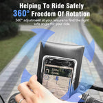 Sac étanche pour téléphone de vélo avec support rotatif à 360 degrés, support pour téléphone portable de moto, modèle guidon, modèle rétroviseur