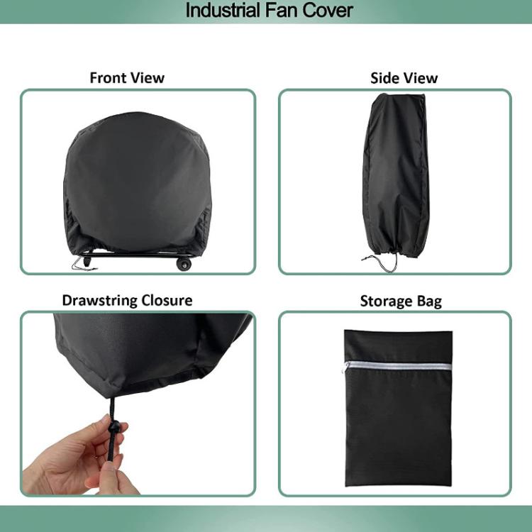 Housse de protection étanche et anti-poussière pour ventilateur industriel d'extérieur, 61 x 19 x 61 cm, 78 x 22 x 78 cm, 120 x 55 x 120 cm