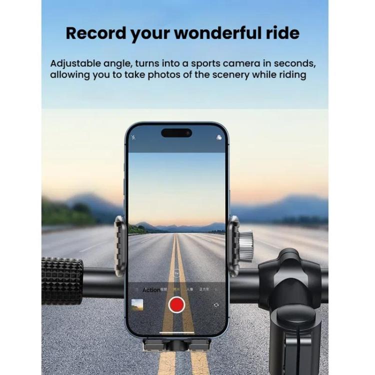 Support de téléphone avec absorption des chocs pour vélo et moto, support de navigation gravitationnel
