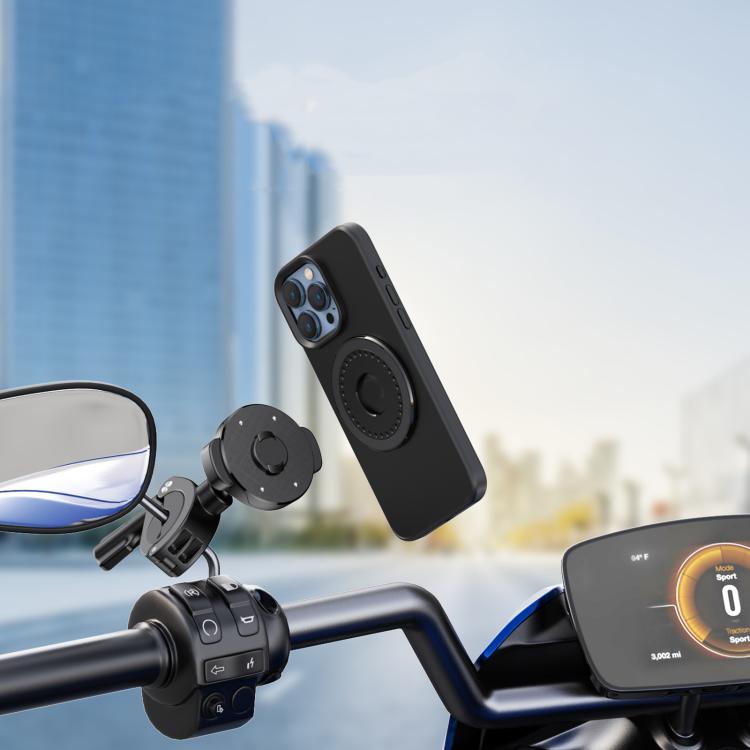 Support de téléphone à clipser pour vélo et moto avec anneau magnétique