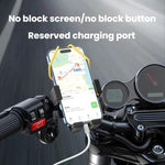Support de téléphone pour vélo et moto avec sangle en silicone cachée, guidon, rétroviseur