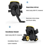 Support de téléphone pour vélo et moto avec sangle en silicone cachée, guidon, rétroviseur