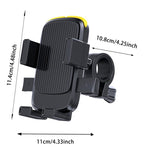 Support de téléphone pour vélo et moto avec sangle en silicone cachée, guidon, rétroviseur