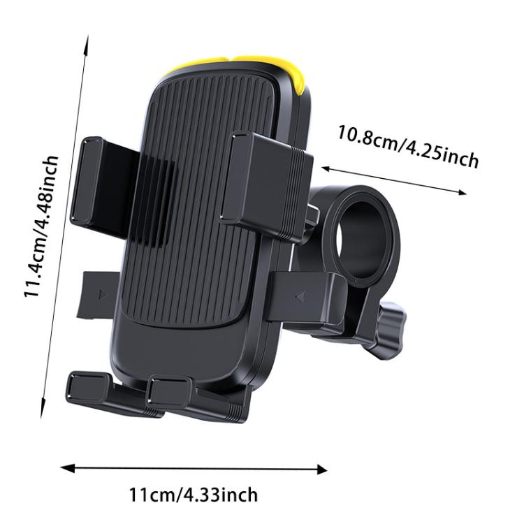 Support de téléphone pour vélo et moto avec sangle en silicone cachée, guidon, rétroviseur