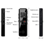 Mini enregistreur HD d'entretien avec écran LCD 0,9 pouce, lecteur MP3 rechargeable USB, 8 Go, 16 Go, 32 Go, 64 Go