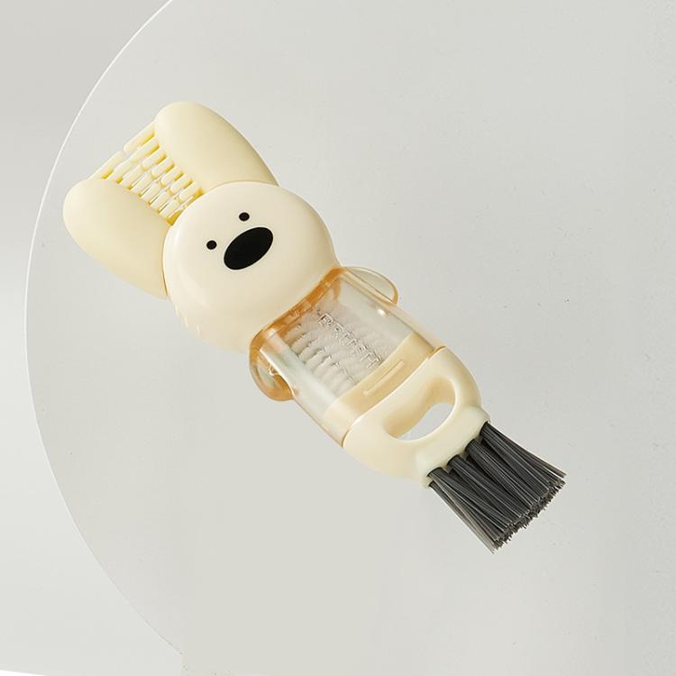 Brosse 3 en 1 pour tasse, lapin, multifonction, fente, bouteille, tasse isotherme, anneau en caoutchouc rainuré, brosse de nettoyage