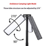 Lanterne de camping rétractable Lampe torche rechargeable Hauteur réglable de 25,2 à 51,8 cm