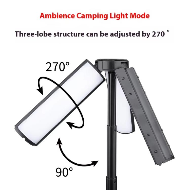 Lanterne de camping rétractable Lampe torche rechargeable Hauteur réglable de 25,2 à 51,8 cm