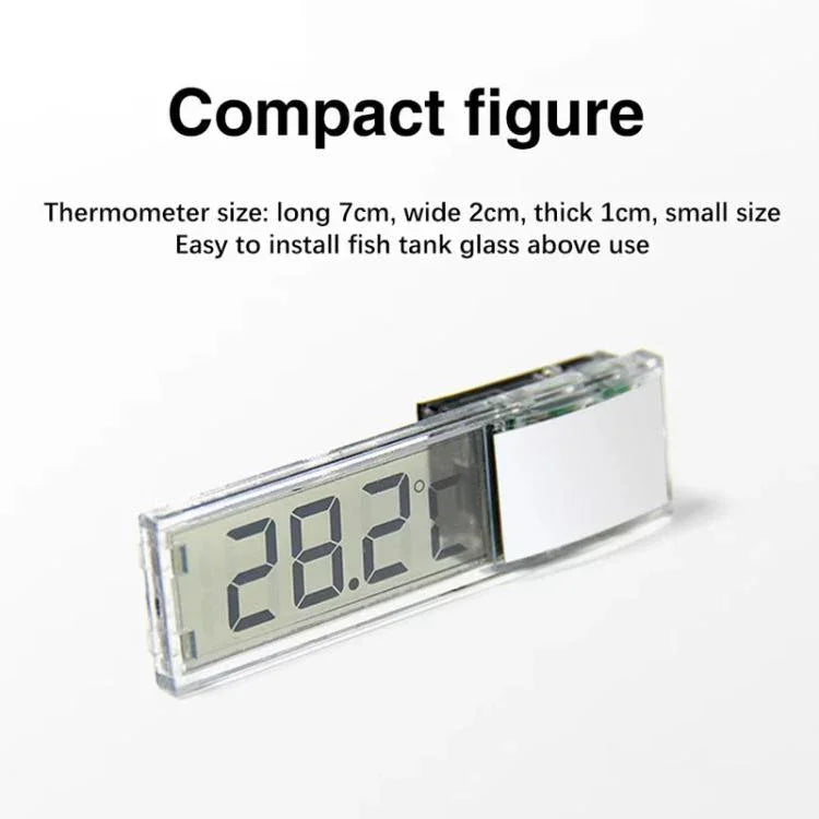 Thermomètre numérique sans fil LK-50 pour aquarium, écran LCD externe transparent, thermomètre électronique de température de l'eau