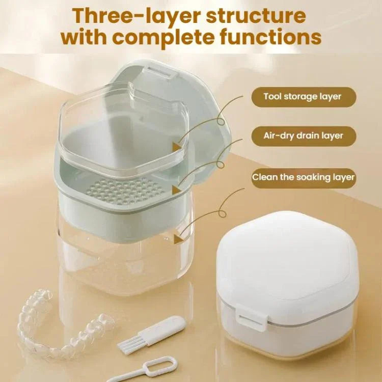 Boîte pour appareils orthodontiques invisibles Organisateur portable pour appareil dentaire Boîte de rangement pour appareils orthodontiques