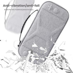 Sacoche de rangement pour console Nintendo Switch 2 en tissu EVA, motif X gris, motif X noir