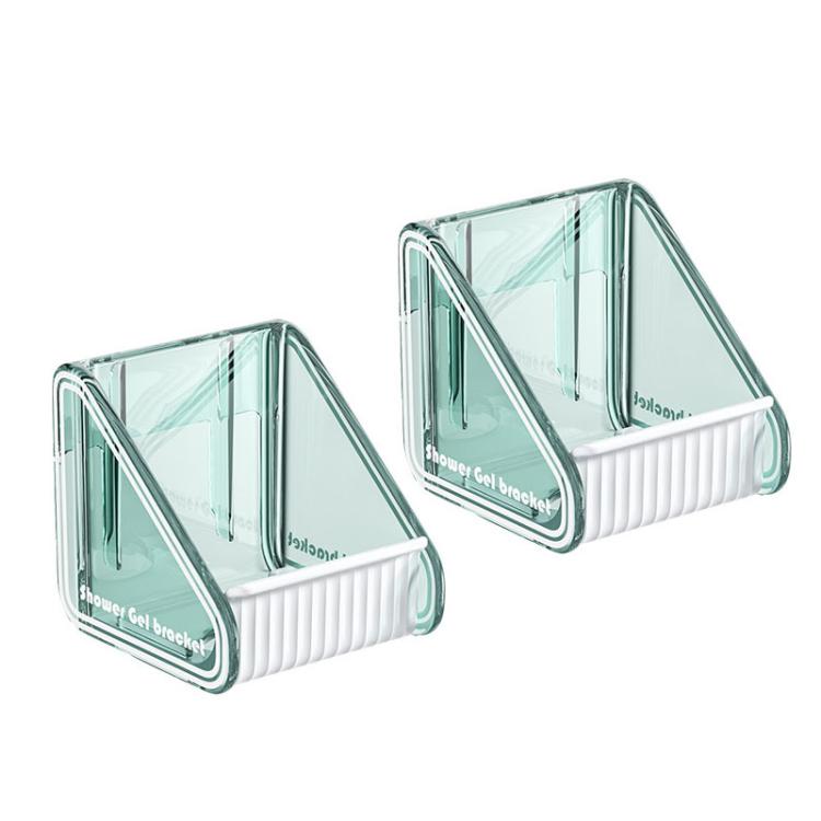 2 pièces/paquet Support de gel douche et shampoing mural avec distance des trous réglable