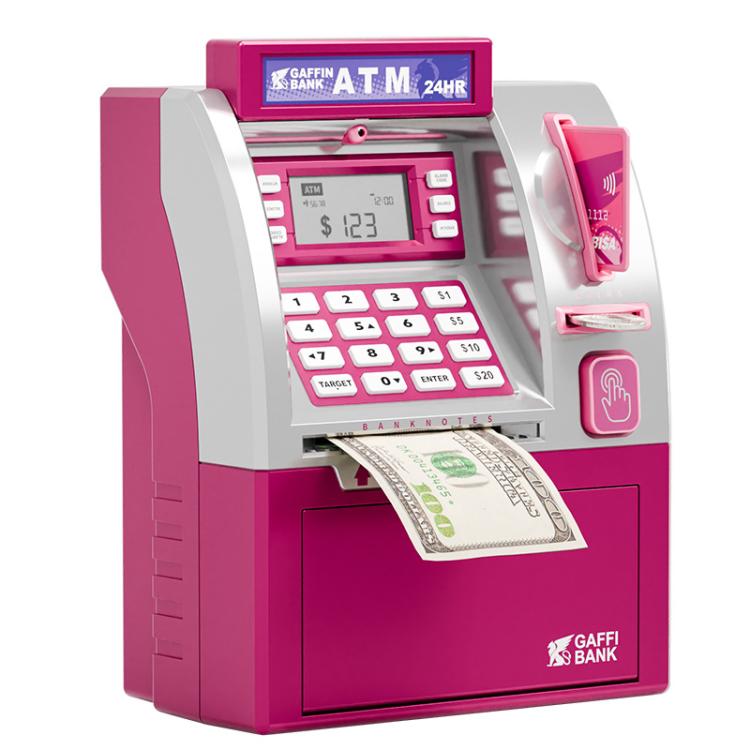 Distributeur automatique de billets simulé (DAB) Machine de mot de passe intelligente Carte de balayage Enfants Tirelire