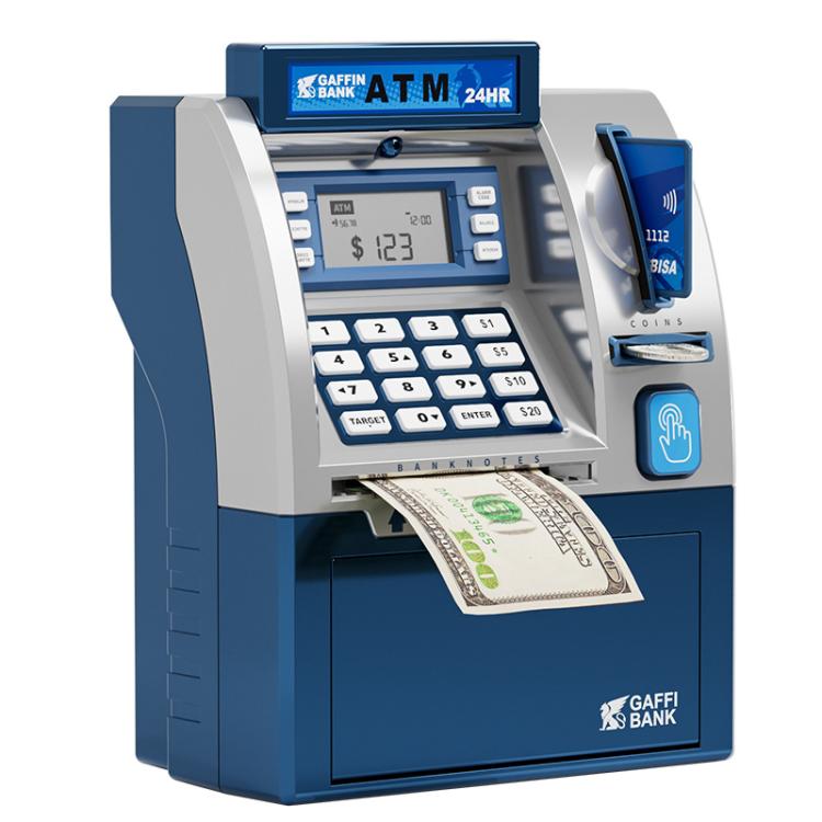 Distributeur automatique de billets simulé (DAB) Machine de mot de passe intelligente Carte de balayage Enfants Tirelire