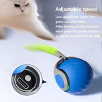 Balle Intelligente Automatique Interactif Jouets pour Chat Rechargeable USB Ajustement Deux Vitesses, Orange TUTU, Bleu TUTU